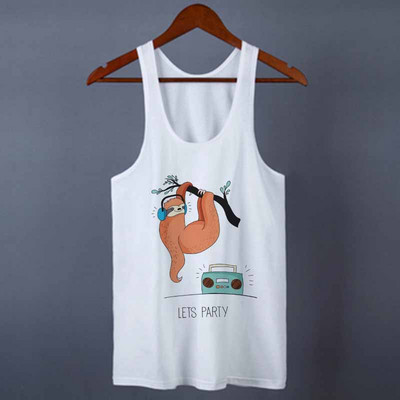 Γυναικεία φανελάκια φανελάκια Streetwear Funny Sloth Print 2020 Summer Harajuku Casual αμάνικα μπλουζάκια Γυναικεία ρούχα μεγάλο μέγεθος S-2XL