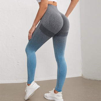 Γυναικείο κολάν για γυμναστική με ντεγκραντέ Αθλητικό κολάν παντελόνι χωρίς ραφή γυμναστικής ψηλής μέσης Καλσόν γυμναστικής γιόγκα Γυναικεία ρούχα