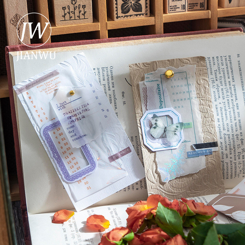 JIANWU 20 loksnes radošs sērskābes papīrs rūpnīcas piezīmju bloks DIY žurnāls Scrapbooking materiāls materiāls piezīmes papīrs kancelejas preces