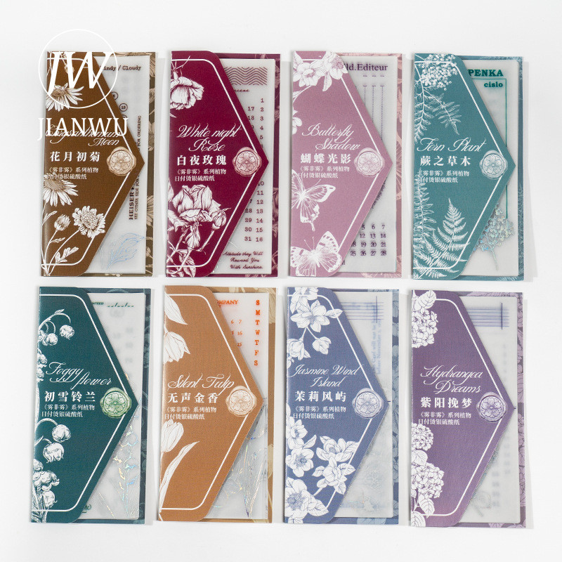 JIANWU 20 loksnes radošs sērskābes papīrs rūpnīcas piezīmju bloks DIY žurnāls Scrapbooking materiāls materiāls piezīmes papīrs kancelejas preces