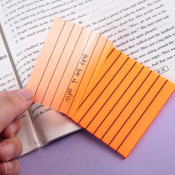Водоустойчива прозрачна лепкава бележка Memo Pad 50 листа Ежедневен списък със задачи Хоризонтална линия Хартия за бележки за студентски канцеларски материали