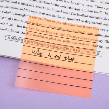 Водоустойчива прозрачна лепкава бележка Memo Pad 50 листа Ежедневен списък със задачи Хоризонтална линия Хартия за бележки за студентски канцеларски материали