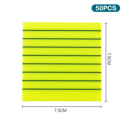 Αδιάβροχο Διαφανές Sticky Notes Memo Pad 50 Sheets Daily To Do List Χαρτί σημειώσεων οριζόντιας γραμμής για χαρτικά γραφείου φοιτητών