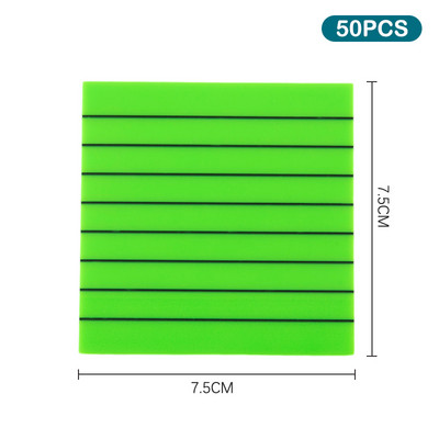 Αδιάβροχο Διαφανές Sticky Notes Memo Pad 50 Sheets Daily To Do List Χαρτί σημειώσεων οριζόντιας γραμμής για χαρτικά γραφείου φοιτητών