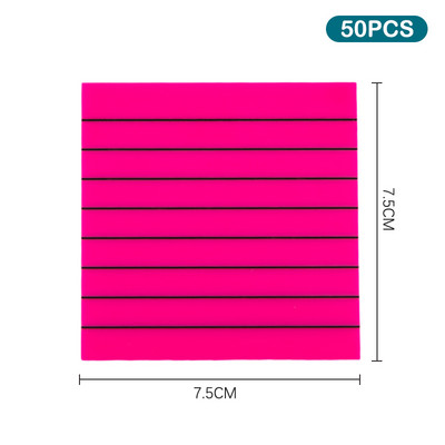 Αδιάβροχο Διαφανές Sticky Notes Memo Pad 50 Sheets Daily To Do List Χαρτί σημειώσεων οριζόντιας γραμμής για χαρτικά γραφείου φοιτητών