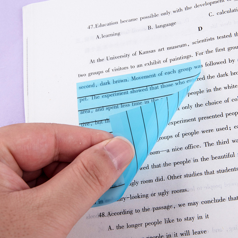 Ūdensnecaurlaidīgs caurspīdīgs līmlapiņu piezīmju bloks, 50 loksnes ikdienas uzdevumu saraksts, horizontāls līniju piezīmju papīrs studentu biroja kancelejas piederumiem