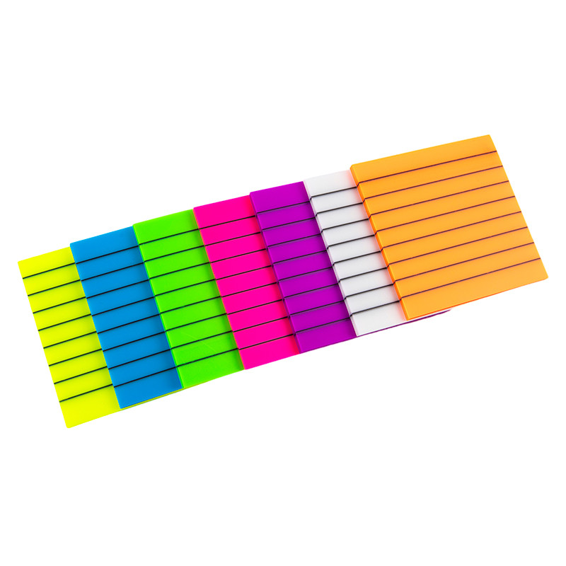 Ūdensnecaurlaidīgs caurspīdīgs līmlapiņu piezīmju bloks, 50 loksnes ikdienas uzdevumu saraksts, horizontāls līniju piezīmju papīrs studentu biroja kancelejas piederumiem