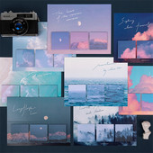 Mountain Lake and Sea Sticky Notes Set 60 Sheets Sky Cloud Forest Adhesive Memo Pad Notepad Planner Αυτοκόλλητα Office School A6839
