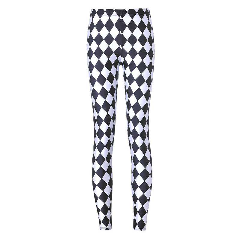 Vasaras sieviešu rūtaini apdruka Sieviešu Galaxy Legingi Fitness Sporta Apģērbs Sieviešu Sporta zāles leggins Modes Bikses GL83