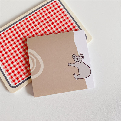 1 Pack Kawaii Cow Koala Bear Note Planner Message Memo Pad Korean Ins Stationery Notepad Office Leave Message Αναλώσιμα γραφείου