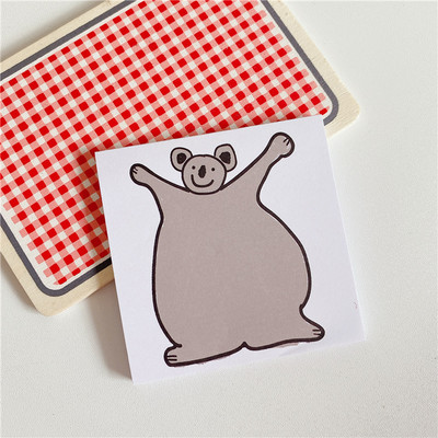 1 Pack Kawaii Cow Koala Bear Note Planner Message Memo Pad Korean Ins Stationery Notepad Office Leave Message Αναλώσιμα γραφείου
