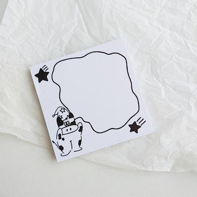1 Pack Kawaii Cow Koala Bear Note Planner Message Memo Pad Korean Ins Stationery Notepad Office Leave Message Αναλώσιμα γραφείου
