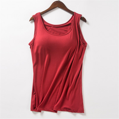 Modal with Chest Pad Sling αναβαθμισμένη έκδοση Κύπελλο μεγάλου μεγέθους Γιόγκα πουκάμισο με κάτω μέρος Stretch Long workout Fitness Sport Tank Top