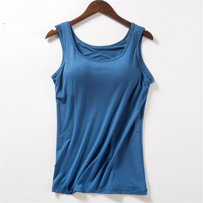 Modal with Chest Pad Sling αναβαθμισμένη έκδοση Κύπελλο μεγάλου μεγέθους Γιόγκα πουκάμισο με κάτω μέρος Stretch Long workout Fitness Sport Tank Top