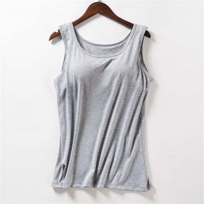 Modal with Chest Pad Sling αναβαθμισμένη έκδοση Κύπελλο μεγάλου μεγέθους Γιόγκα πουκάμισο με κάτω μέρος Stretch Long workout Fitness Sport Tank Top
