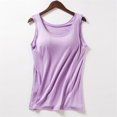 Modal with Chest Pad Sling αναβαθμισμένη έκδοση Κύπελλο μεγάλου μεγέθους Γιόγκα πουκάμισο με κάτω μέρος Stretch Long workout Fitness Sport Tank Top