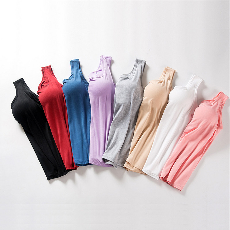 Modāls ar krūškurvja spilventiņu, uzlabota versija, kauss liela izmēra jogas apakšējo kreklu, izstieptu garu treniņu, fitnesa sporta tanku