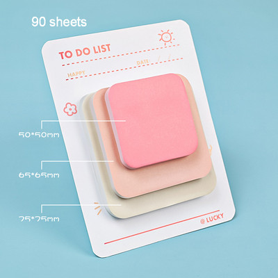 90 φύλλα Σημειωματάριο Kawaii Sticky Notes 3 μεγεθών Υπόμνημα Υπόμνημα Υπόμνημα μαθητής Planner Σημειωματάριο Αυτοκόλλητα σημειώσεων Σχολικό γραφείου Χαρτικά