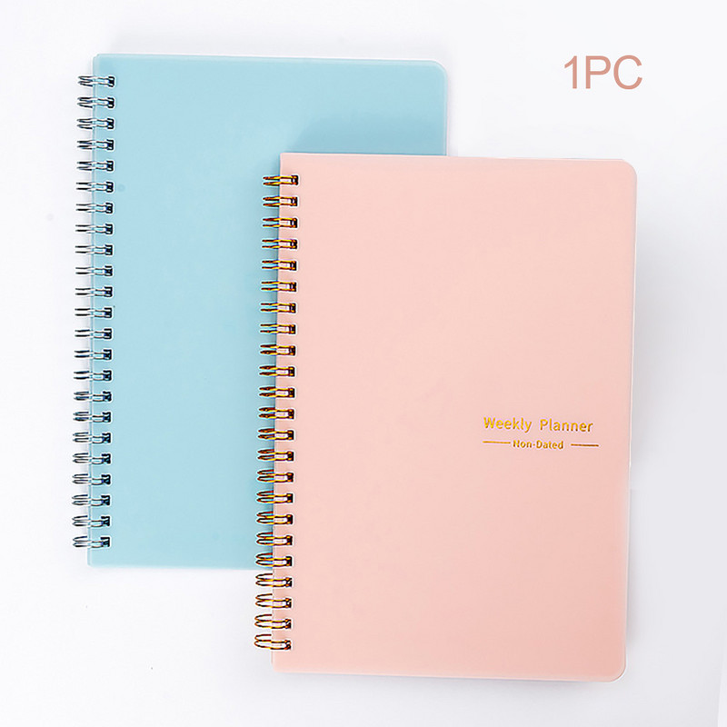 A5 piezīmjdatora personīgā plāna rakstīšanas bloks, pārnēsājams 52 nedēļu grafiks, iknedēļas plānotājs, rakstāmpiederumu ieradumu izsekotājs