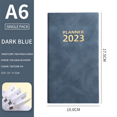 Agenda 2023 Notebook Jegyzettömbök Cuadernos Heti Tervező A6 bőr napló Hordozható az irodában Üzleti jegyzetkönyvek Aranyos vázlatfüzetek