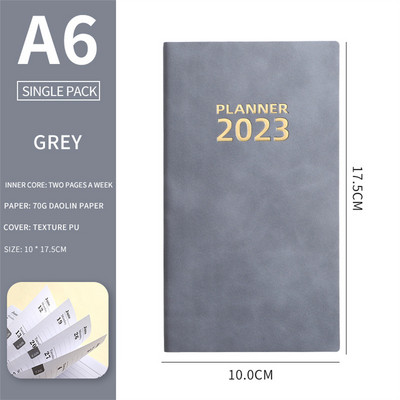 Agenda 2023 Notebook Jegyzettömbök Cuadernos Heti Tervező A6 bőr napló Hordozható az irodában Üzleti jegyzetkönyvek Aranyos vázlatfüzetek