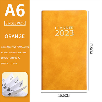 Agenda 2023 Notebook Jegyzettömbök Cuadernos Heti Tervező A6 bőr napló Hordozható az irodában Üzleti jegyzetkönyvek Aranyos vázlatfüzetek