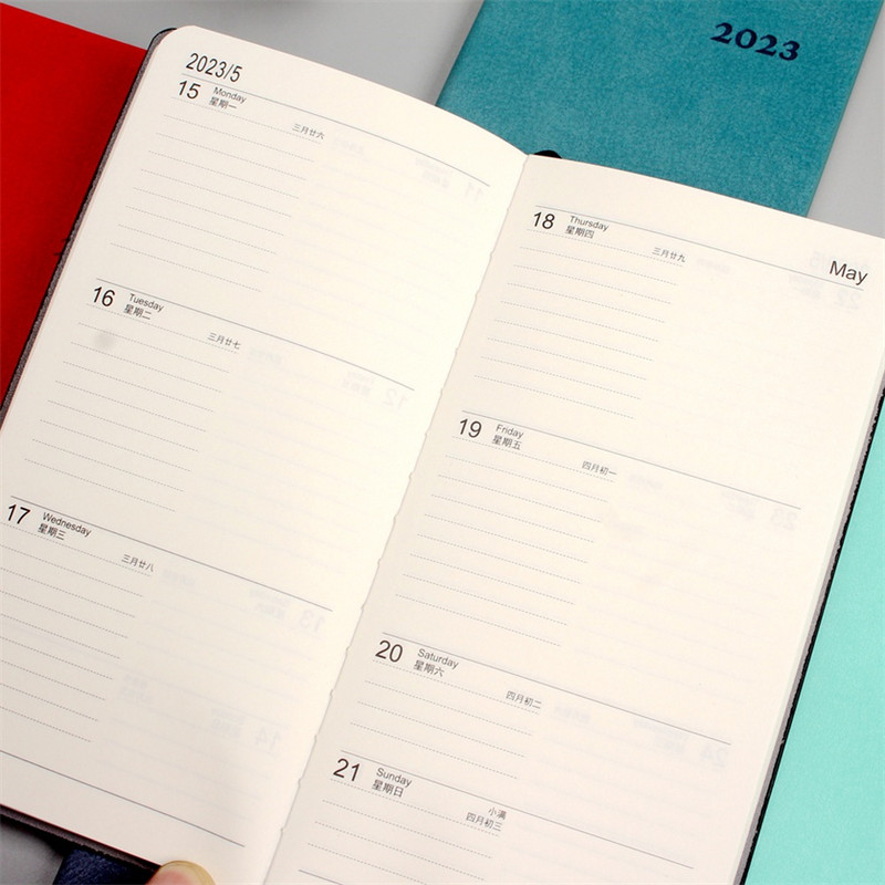 Agenda 2023 Piezīmju bloknoti Cuadernos nedēļas plānotājs A6 ādas dienasgrāmata, nēsāšana līdzi birojā Biznesa piezīmju grāmatas Jauki skiču burtnīcas