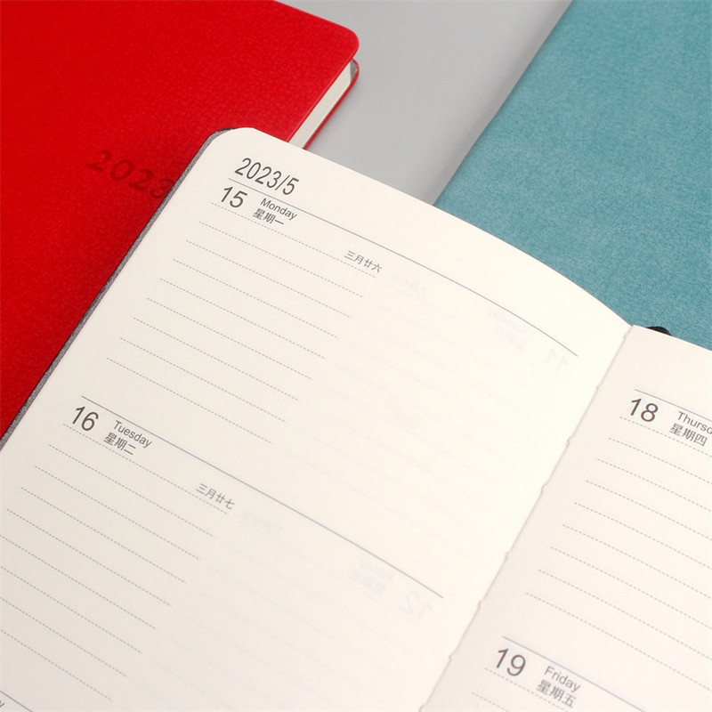 Agenda 2023 Piezīmju bloknoti Cuadernos nedēļas plānotājs A6 ādas dienasgrāmata, nēsāšana līdzi birojā Biznesa piezīmju grāmatas Jauki skiču burtnīcas