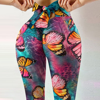 Forró nyár szexi leggings Női Seamless Yoga Sport Leggings Print Bow Push Up edzés Harisnya Edzőnadrágok Fitness Tornanadrágok