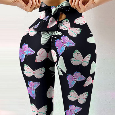 Forró nyár szexi leggings Női Seamless Yoga Sport Leggings Print Bow Push Up edzés Harisnya Edzőnadrágok Fitness Tornanadrágok