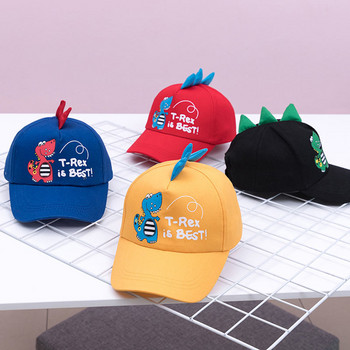 Детска бейзболна шапка с форма на динозавър, 3-8 години, модна детска шапка, регулируема хип-хоп шапка, пролет, лято, момче, момичета, шапка за слънце