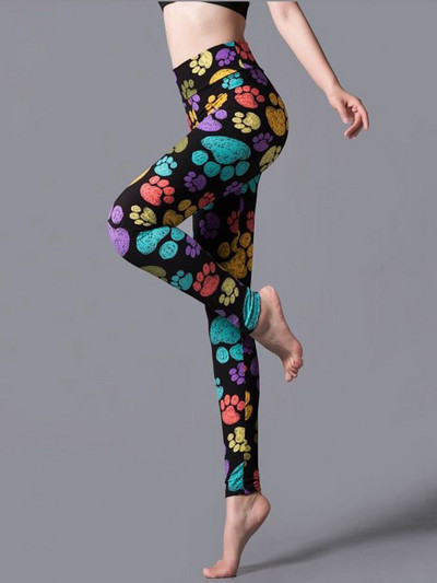 YSDNCHI szexi leggins női poliészter magas derekú leggings női levél nyomott ceruza nadrág elasztikus edzés Spandex alkalmi harisnya