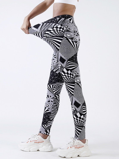 YSDNCHI szexi leggins női poliészter magas derekú leggings női levél nyomott ceruza nadrág elasztikus edzés Spandex alkalmi harisnya