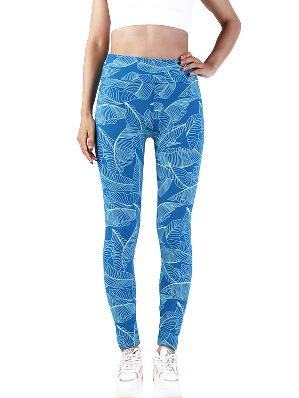 YSDNCHI Sexy Leggins Γυναικεία πολυεστερικά ψηλόμεσα κολάν Γυναικεία στάμπα με μολύβι παντελόνι ElasticWorkout Spandex Casual καλσόν