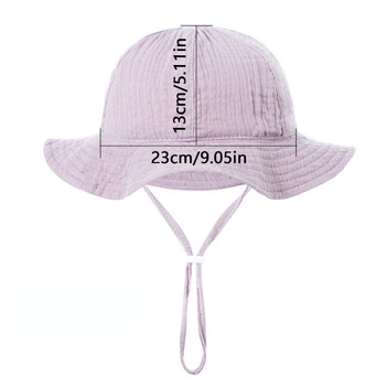 Нова бебешка шапка-кофа Детски памучни UV защитни шапки Момчета Момичета Панама с принт Шапка за плажен риболов на открито за 3-12 месеца