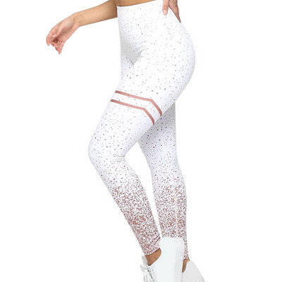 Női Magas derekú Sparkle Leggings Jóga Nadrág Leggins Sport Női Fitness Booty Leggings Sport Gym Leggings Sportos harisnyanadrág