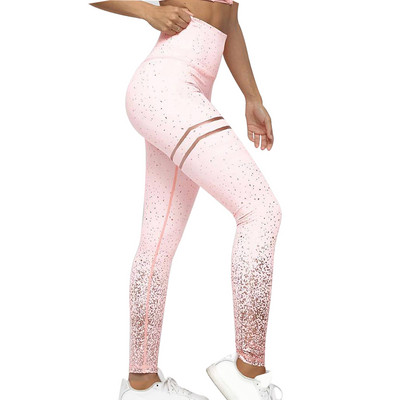 Női Magas derekú Sparkle Leggings Jóga Nadrág Leggins Sport Női Fitness Booty Leggings Sport Gym Leggings Sportos harisnyanadrág