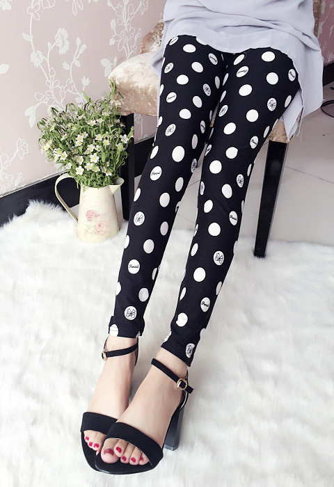 Seksi ženske tajice s otisnutim cvjetićima, tanke, visoke elastične pamučne hlače