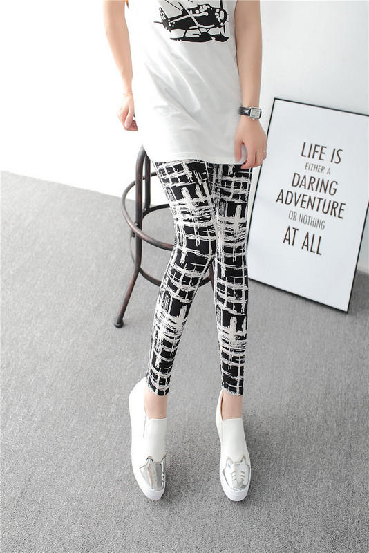 Seksi ženske tajice s otisnutim cvjetićima, tanke, visoke elastične pamučne hlače