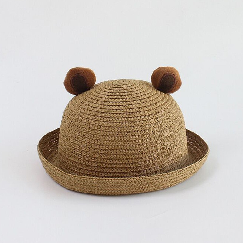 Βρεφικό καπέλο Καλοκαιρινό ψάθινο χαριτωμένο σχέδιο Baby girl Cap Beach Παιδιά Panama Hat Sunshade Baby καπέλα και καπέλα για παιδιά