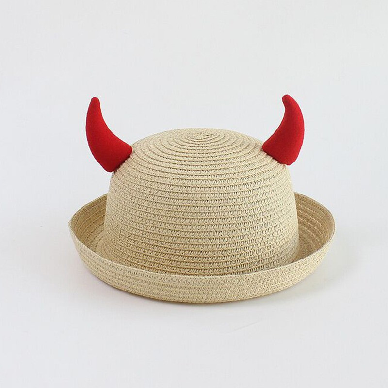 Βρεφικό καπέλο Καλοκαιρινό ψάθινο χαριτωμένο σχέδιο Baby girl Cap Beach Παιδιά Panama Hat Sunshade Baby καπέλα και καπέλα για παιδιά