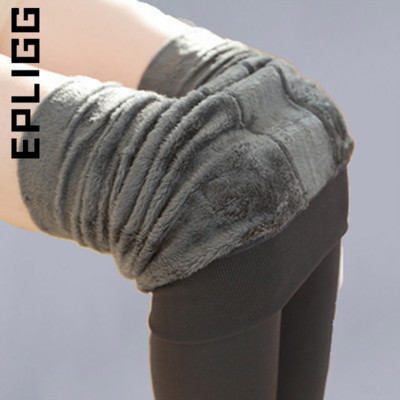 Epligg Stretchy fekete leggings női téli leggings meleg leggins magas derekú egyszínű bársony női vastagított bársony leggings
