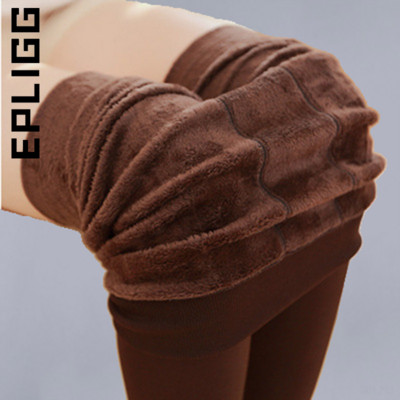 Epligg Stretchy fekete leggings női téli leggings meleg leggins magas derekú egyszínű bársony női vastagított bársony leggings