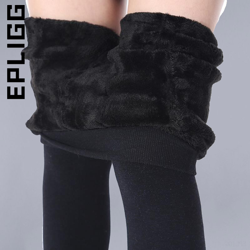 Epligg ελαστικό μαύρο κολάν Γυναικεία χειμερινά κολάν Ζεστά κολάν ψηλόμεσο μονόχρωμο βελούδο Γυναικεία χονδρό βελούδινο κολάν