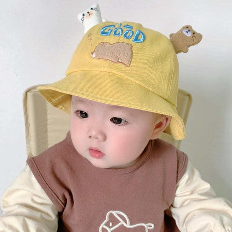 Παιδικά Καπέλο Καλοκαίρι Άνοιξη Καλοκαίρι Καπέλο Μωρού Καπέλο Ψαράς Χαριτωμένο αρκουδάκι Αυτί Μωρό Αγόρι Κοριτσάκι Καπέλα ηλίου Προστατευτικά αξεσουάρ εξωτερικού χώρου