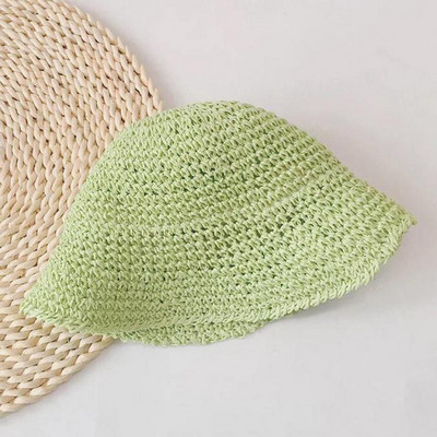 10 színű nyári kötött szalmakalap lány baba cukorka színes napellenző halászsapkák egyszerű strandsapka fiúknak alkalmi butiksapkák