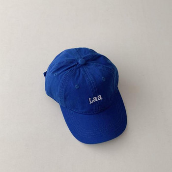 Νέα Boys Casual Simple Letter Ρυθμιζόμενα Καπέλα Υψηλής Ποιότητας Ευέλικτο Βαμβακερό καπέλο μπέιζμπολ για κορίτσια Μασίφ καπάκι με κορυφές