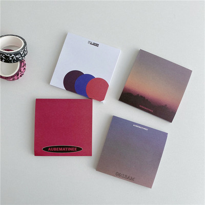 50 листа Korea Sunset Sceneryr Sticky Notes Kawaii Канцеларски материали Сладък Memo Pad Notepad Office Leave Message Офис консумативи