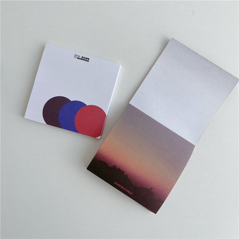 50 φύλλα Κορέα Ηλιοβασίλεμα Sceneryr Sticky Notes Kawaii Stationery Cute σημειωματάριο Σημειωματάριο Μήνυμα γραφείου Αναλώσιμα γραφείου