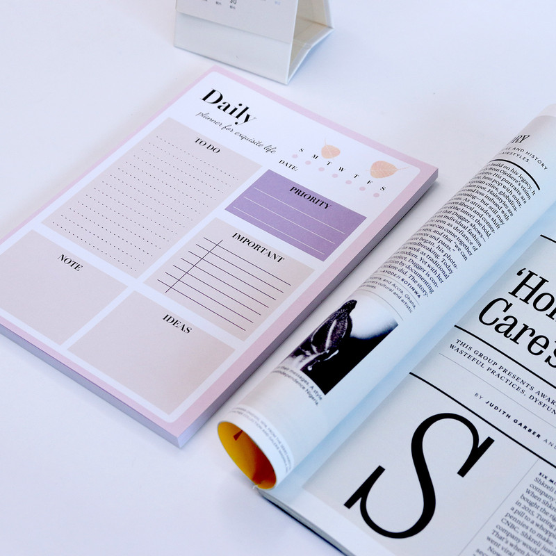 Sharkbang New Arrival Morandi Agenda Daily Planner, Χαρτί 100 gsm 52 Φύλλα εργασιών Λίστα Memopad Σημειώσεις ανάρτησης Χρονοδιάγραμμα Σημειωματάριο